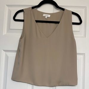 Babaton cropped blouse. Tan. Women size xs